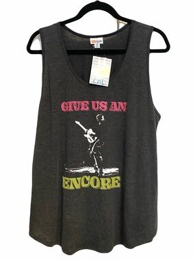 LulaRoe- Gray Rocker Tank Top Size 2x NWT